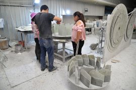 FRP impeller semi-finished product production area
